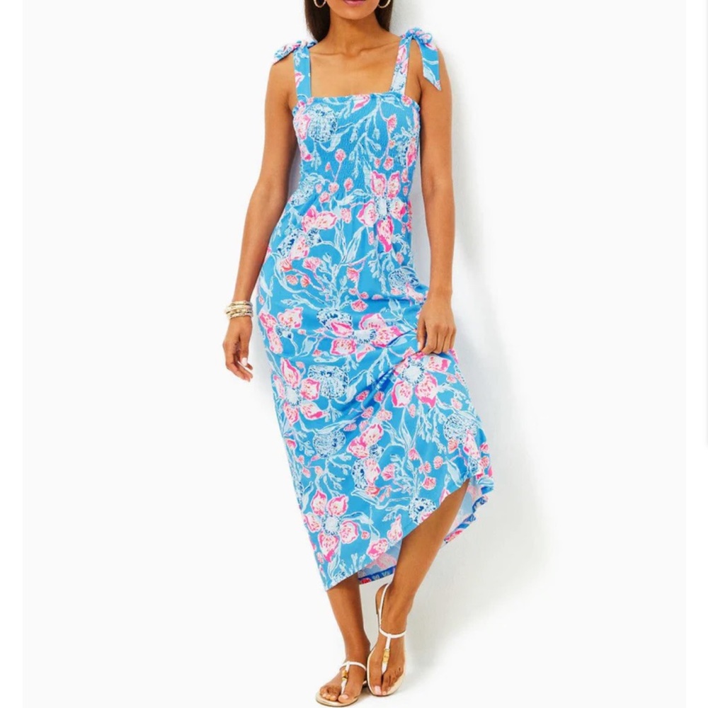 NEW Lilly Pulitzer Kailua Smocked Maxi Dress - Picture 2 of 8